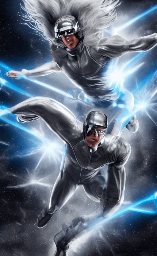 AI generated: Let's make a Hyperreal depiction of Quicksilver from Silver Hawks, ((highly detailed)), ((8k uhd eff...