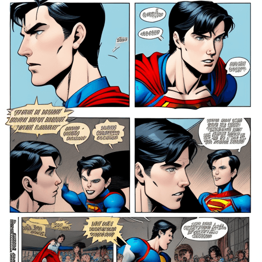 AI generated: Milei as Superman ComicStrip 

