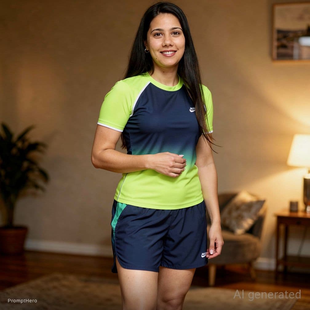 AI generated: i am a swimmer. show me in my swimming costume in a bedroom. i have a bikini swim costume
