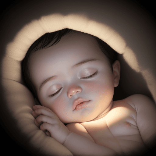 AI generated: (masterpiece, best quality), a 3 month old baby sleeping in a dark room, soothing tones, muted color...