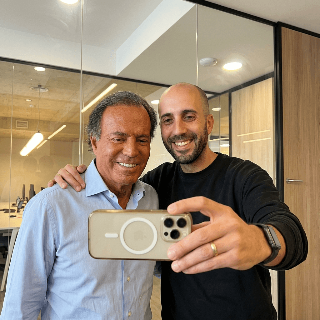 AI generated: with Julio iglesias
