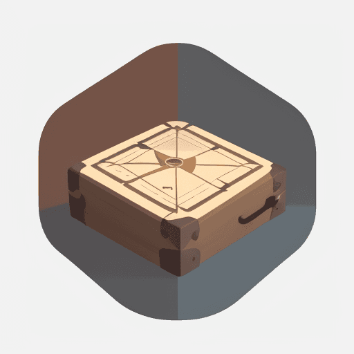 AI generated: simple and minimalist icon design for your app "TreasureGo". This design includes a subtle represent...