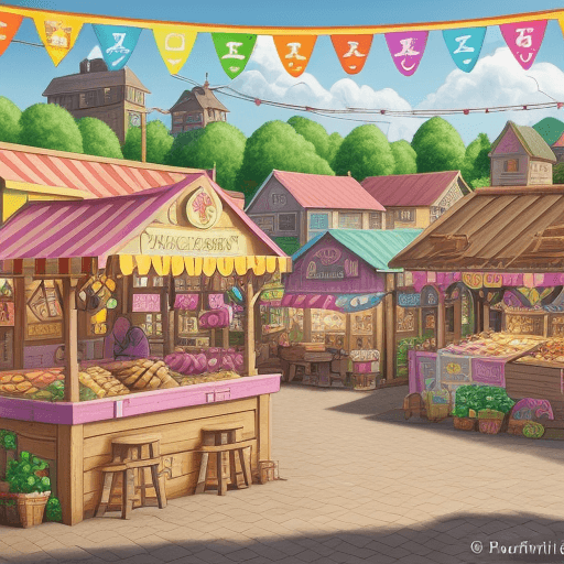 AI generated: Transport yourself to the lively town of Ponyville, the vibrant hub of friendship and community. Vis...