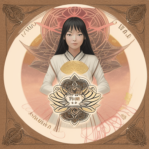 AI generated: create a logo for my tarot card, signature of myself, my name is yui, i am like lotus, i grow up in ...