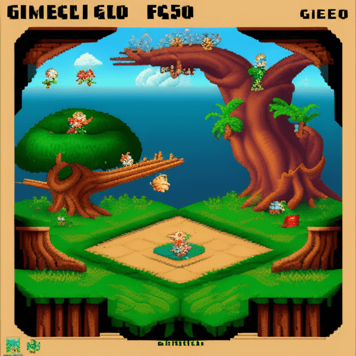 AI generated: amiga 500 playing the game giana sisters