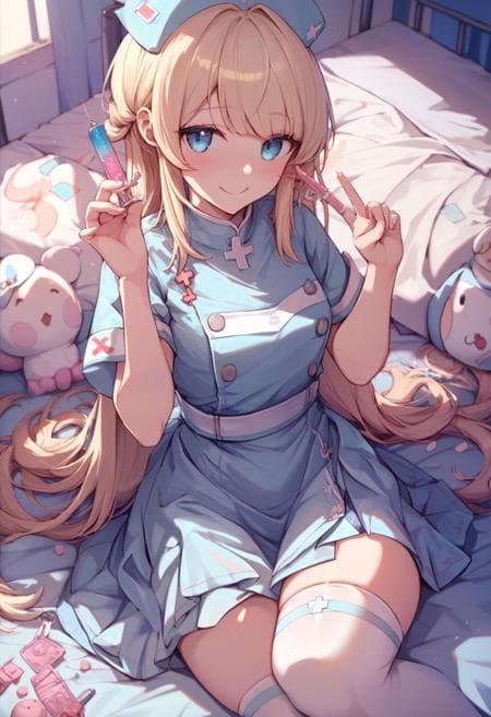 Girl holding syringe + Pills for PonyXL
