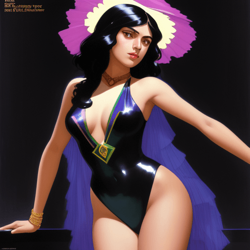 AI generated: Rene Magritte style, depict a scene of (Black-Haired pakistani originated Girl) as (jazz dancer), dr...