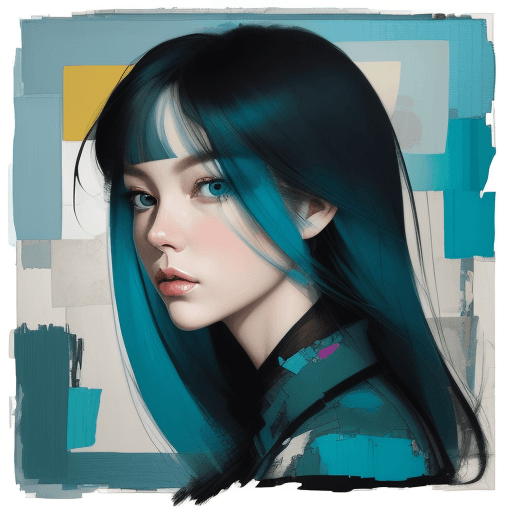 AI generated: Print collage featuring a woman's face, blending influences from artists like Josef Kote and Antonio...