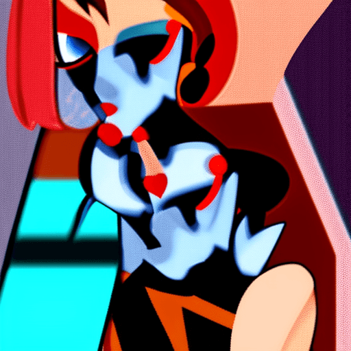 AI generated: Girl, sitting in face, anime,