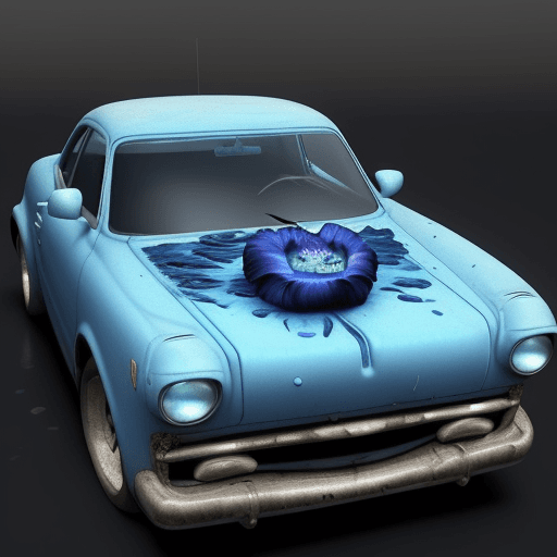 AI generated: melted blue car CheeseOnTopStyle blue






























































...