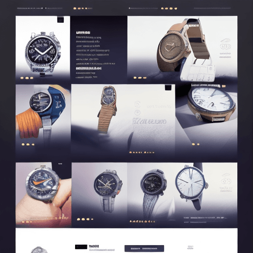 AI generated: watch sales website, ui, ux, front page, e-commercer
