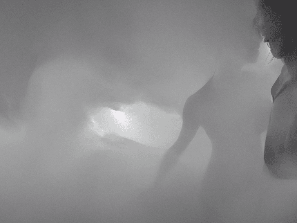 AI generated: Young women dissolving into swirling sand, volumetric dust, cinematic lighting, close up portrait --...