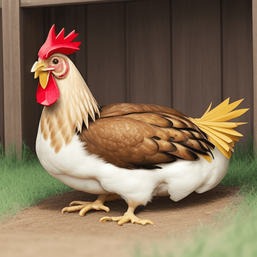 AI generated: Chicken laying agg