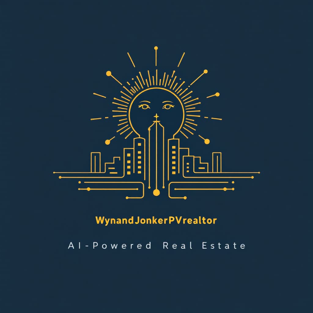AI generated: "A sleek, geometric logo combining a sun icon (in gold) with a subtle AI circuit pattern inside, ove...