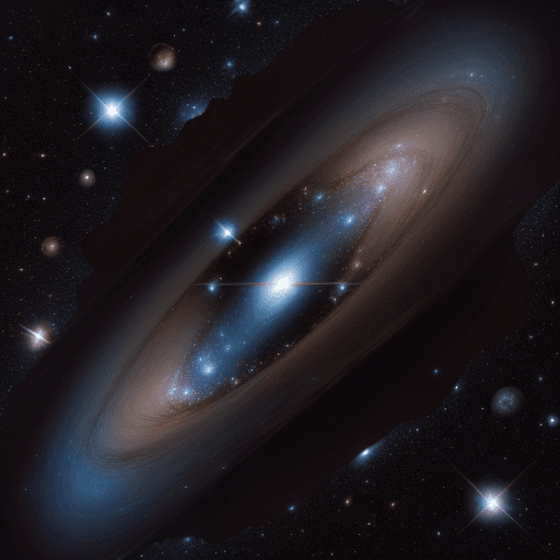 AI generated: Hubble dip telescope of galaxy on black universe, 8l, photo realism, --ar 9:16