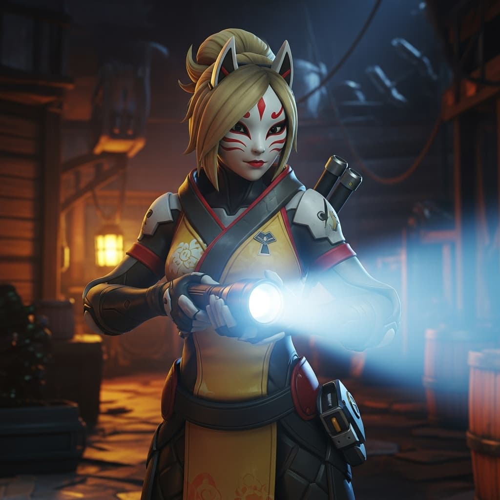 AI generated: kiriko(overwatch),dbd, scoops ahoy, flashlight