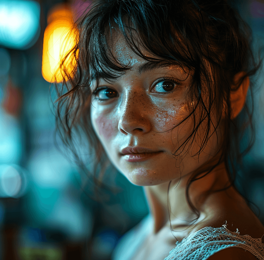 AI generated: iia natuzzi's beautiful photographs, in the style of moody atmosphere, gongbi, portraits with soft l...