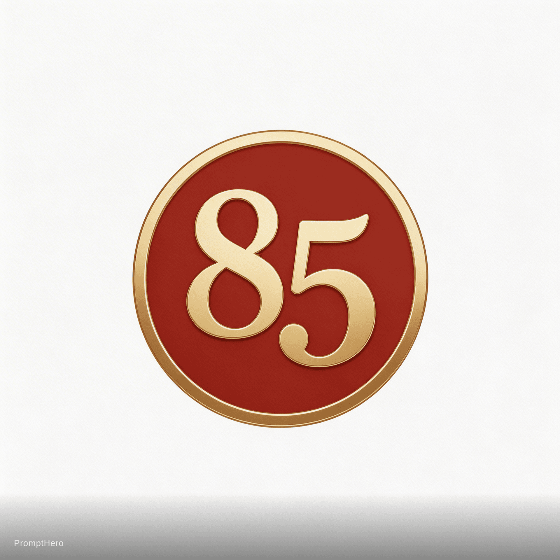AI generated: Use 85th, zen and peaceful, red, gold