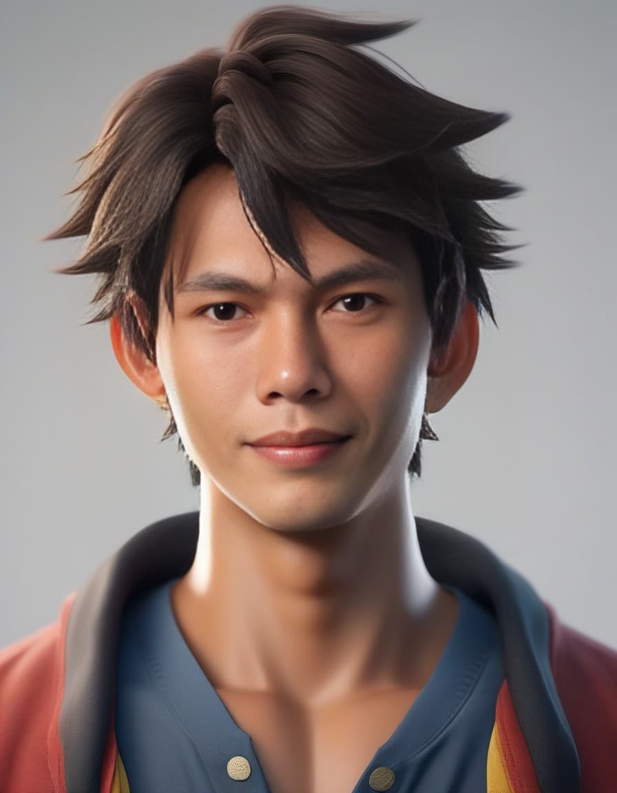 AI generated: Anime character luffy from One Piece octane render, trending on attestation,t symmetrical artwork. c...
