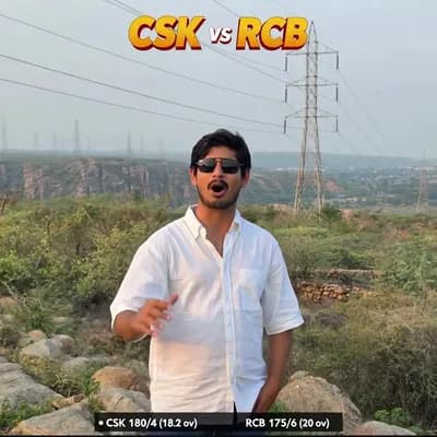 AI generated video: Create a video for real cricket match csk vs rcb
