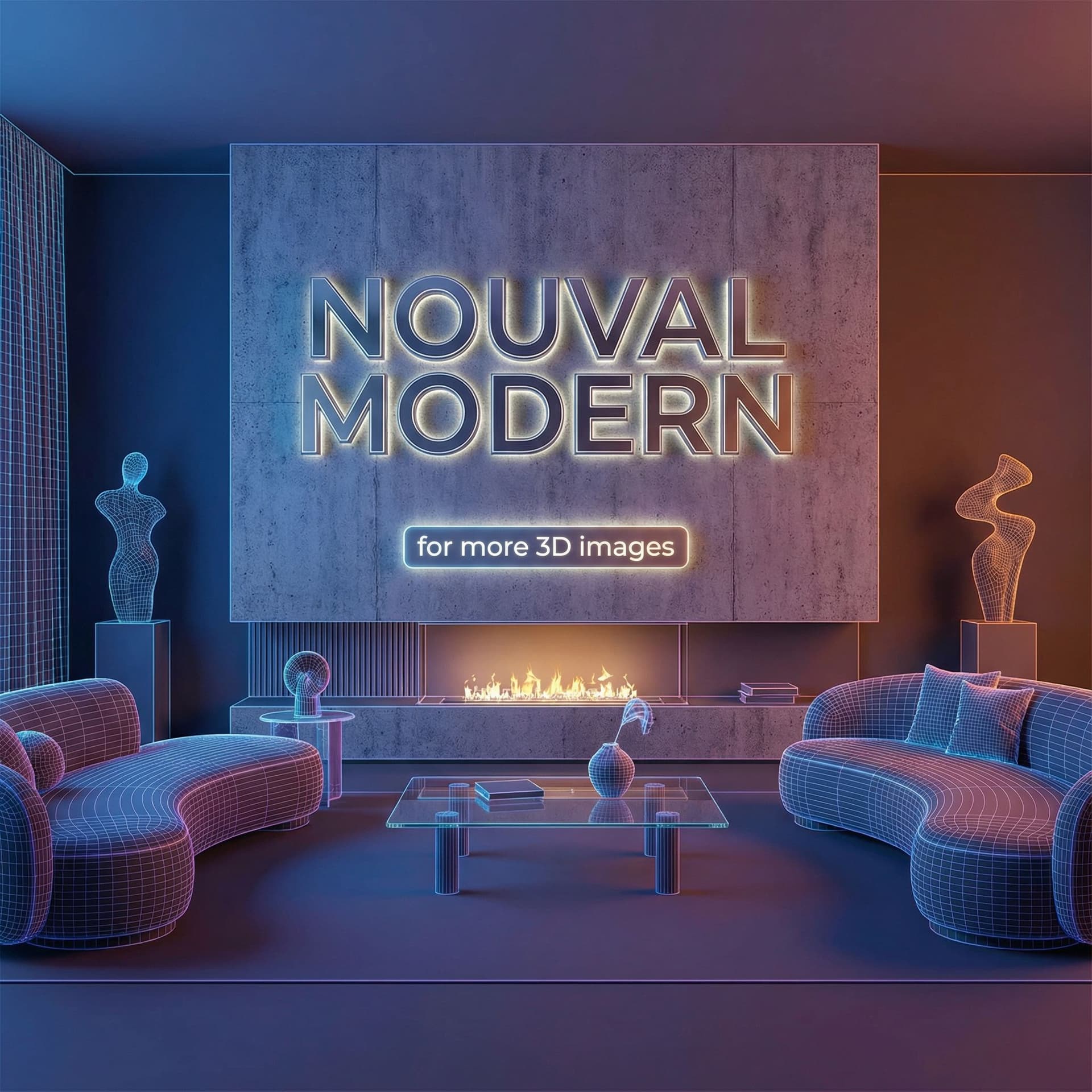 AI generated: See "Nouval Modern" for more 3D images.