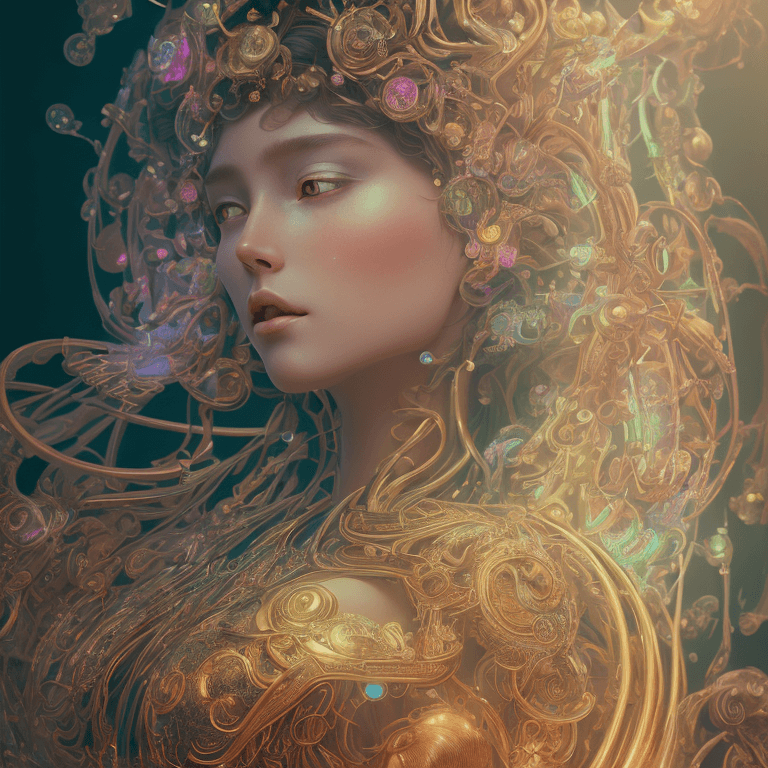 AI generated: classical music, 35mm lens, beautiful macro close-up imagery, vibrantly lush neon lighting, volumetr...