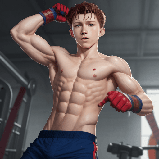AI generated: Hyper realistic tom holland abs