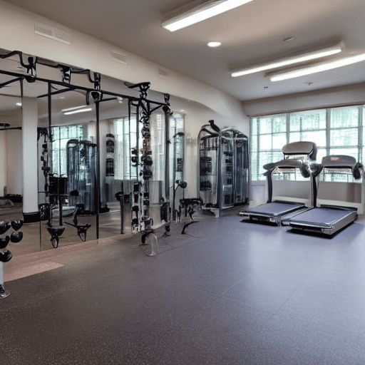 AI generated:  future style fitness room,
