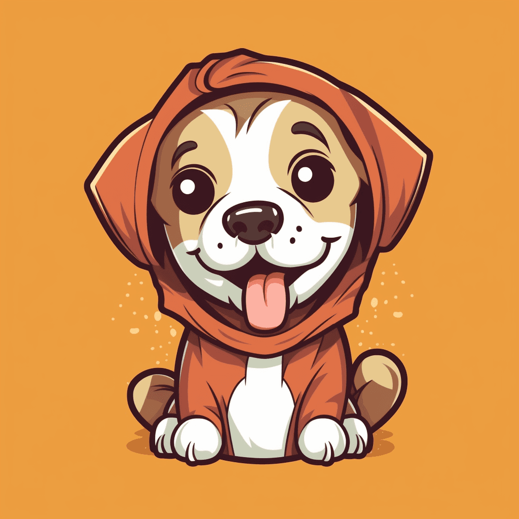 AI generated: Funny dog T-shirt vector, anime style, colored by Bob Clampett, playful, top-notch, clean and Feelin...