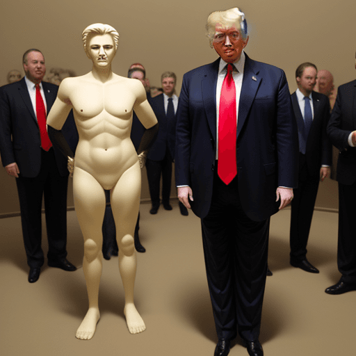 AI generated: stupid photo of donald trump, full body