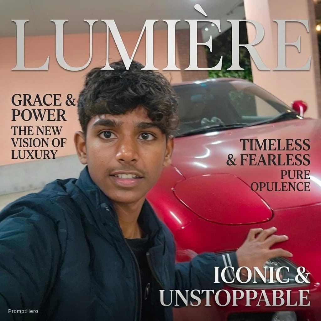 AI generated: A luxury high-fashion magazine cover. Magazine name at the very top in massive elegant serif font re...