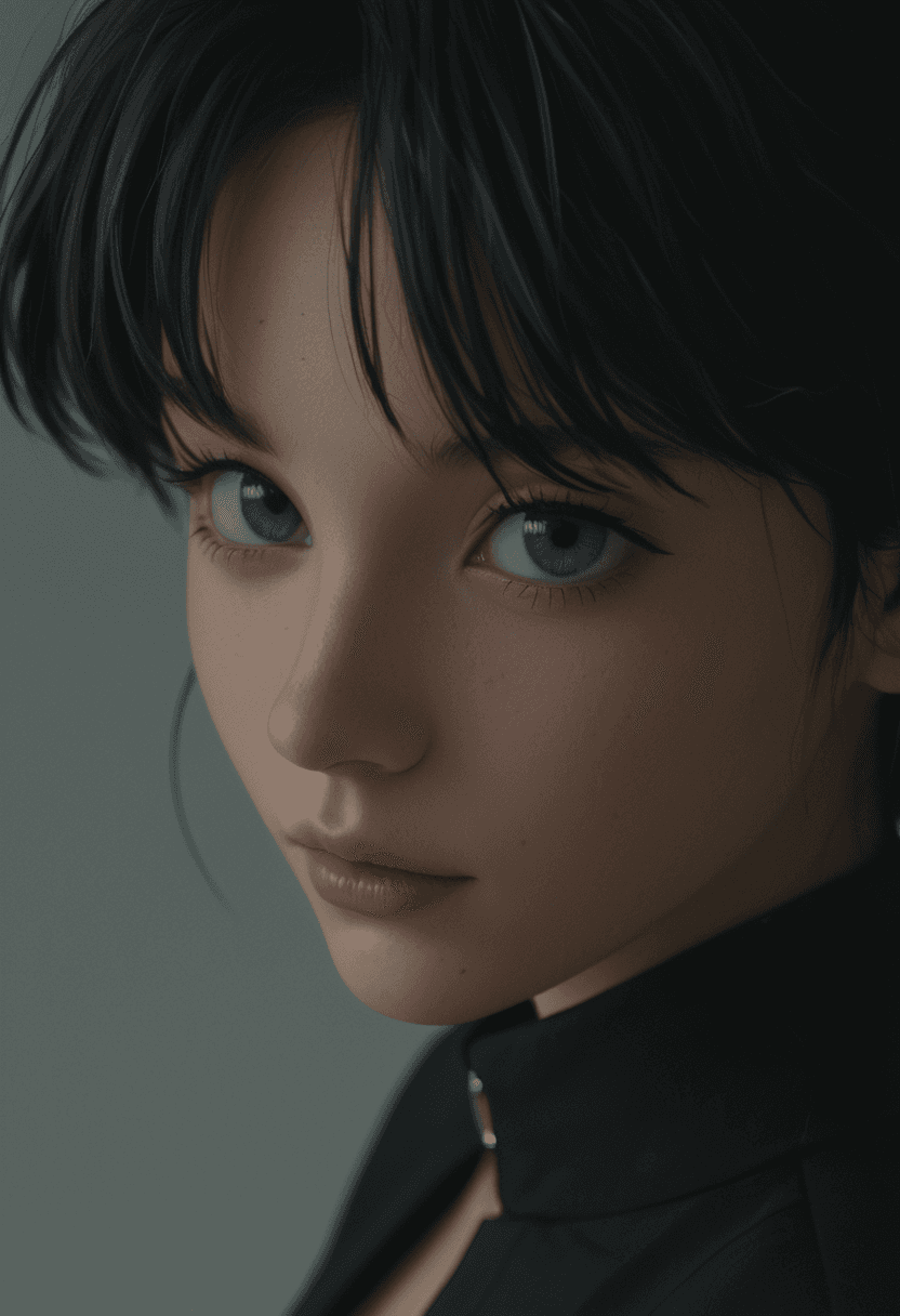 AI generated: concept art In the vibrant, nostalgic world of 80s/90s Japanese retro anime, a striking portrait com...