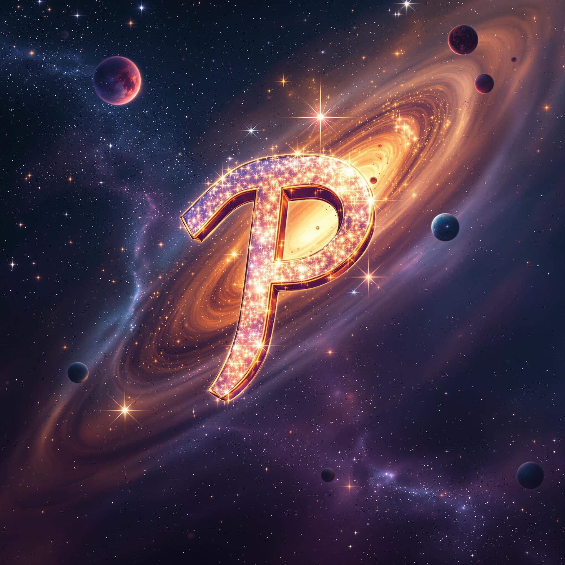 AI generated: a Psi greek letter floating among galaxies
