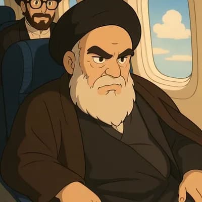 AI generated video: ending video Ayatollah just said one word "nothing". camera movements static shot.
high details.
g...