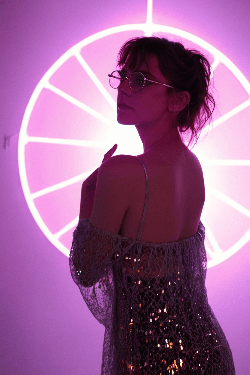 AI generated:  nerdy, glasses, whole body posing, natural saggy breasts, large breasts, best quality, nude, raw aw...