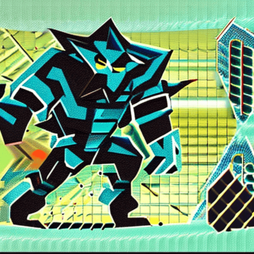 AI generated: brutal man warrior falling down,google material style ,from android app, looking sky, futuristic, me...