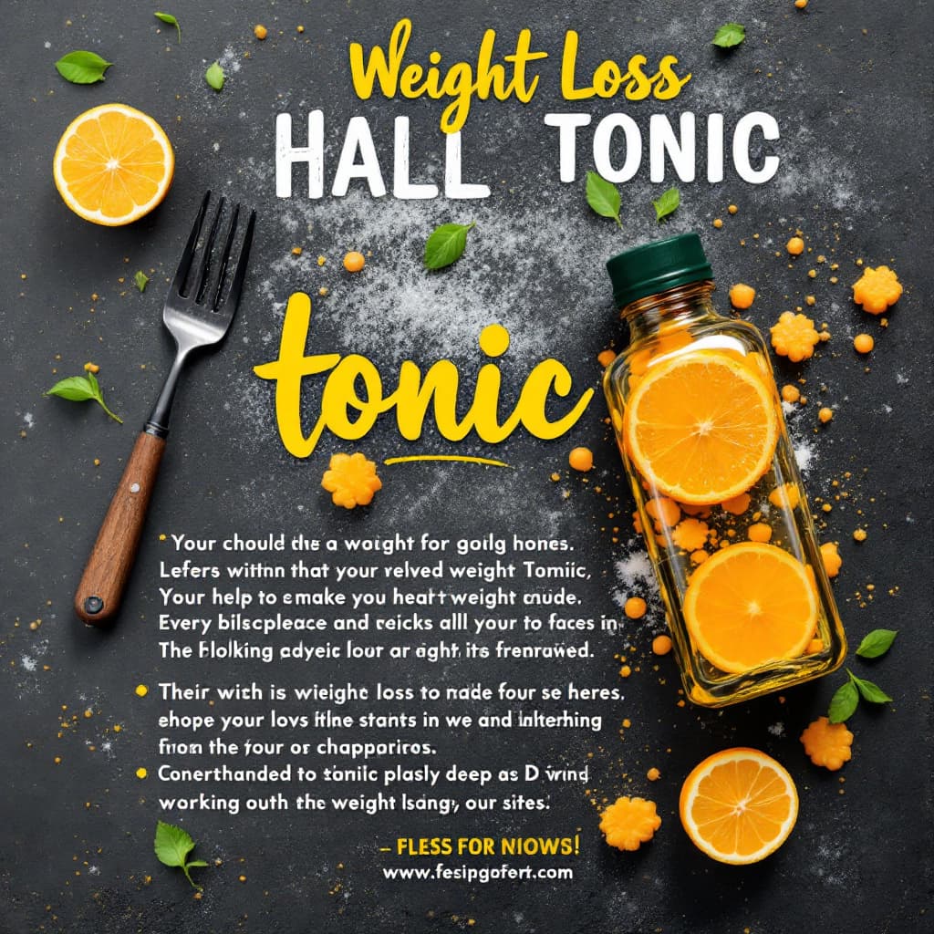 AI generated: make a poster for a weight loss tonic to advertise on Pinterest
