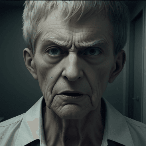 AI generated:  Psycho fight with psychiatrist in mental hospital,4k, ulra hd 
