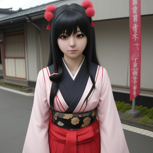 AI generated: A young japanese woman cosplaying Kazusa Kyouyama, high detailed