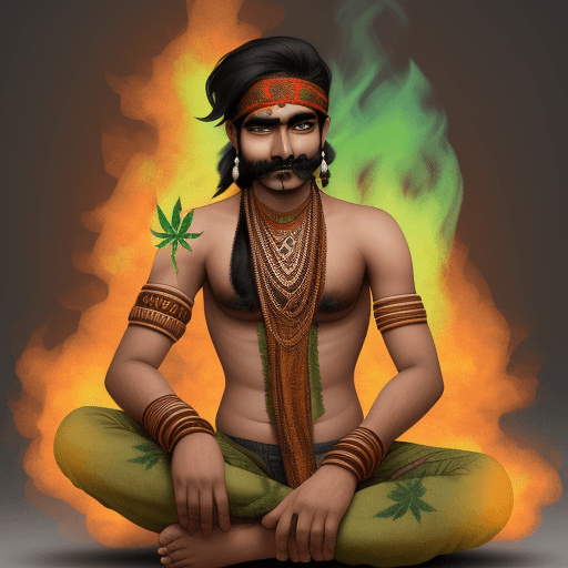 AI generated: indian burn fused with cannabis