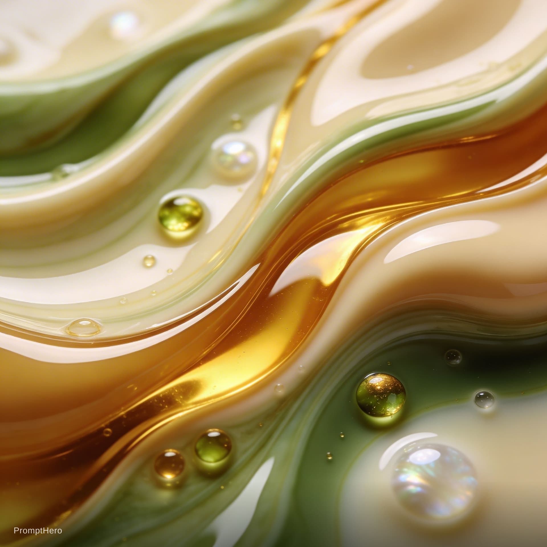 AI generated: A high-end abstract fluid composition featuring smooth, continuous flowing liquid waves and elegant ...