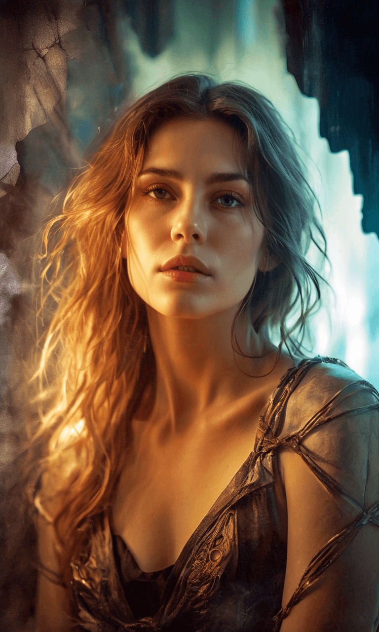 AI generated: best quality, 4k, highres, masterpiece, ultra-detailed, realistic, highly detailed dark haired women...