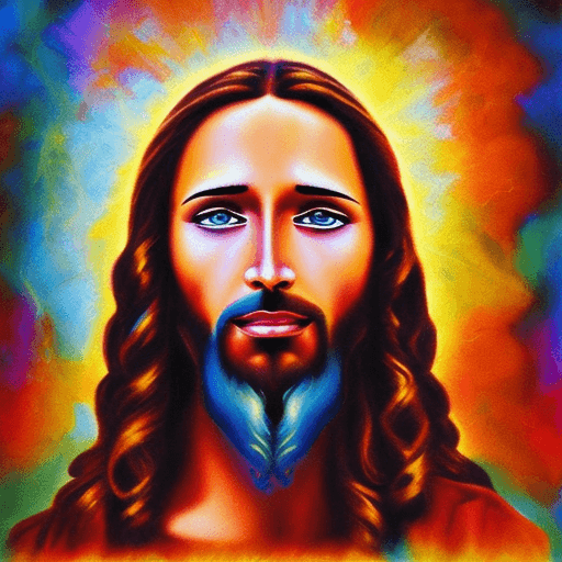 AI generated: Portrait of Jesus expressionism painting style