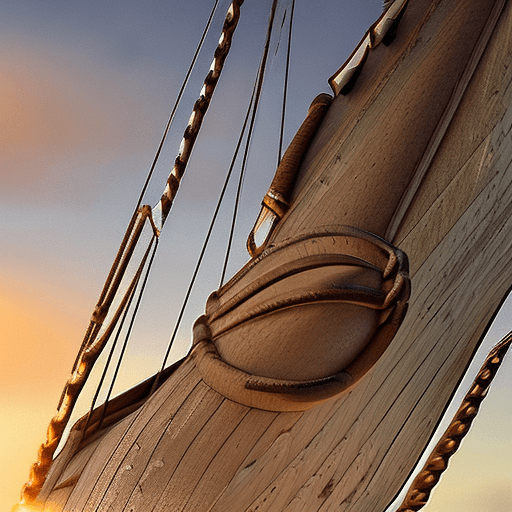 AI generated: Photo of a ultra realistic sailing ship, dramatic light, pale sunrise, cinematic lighting, battered,...