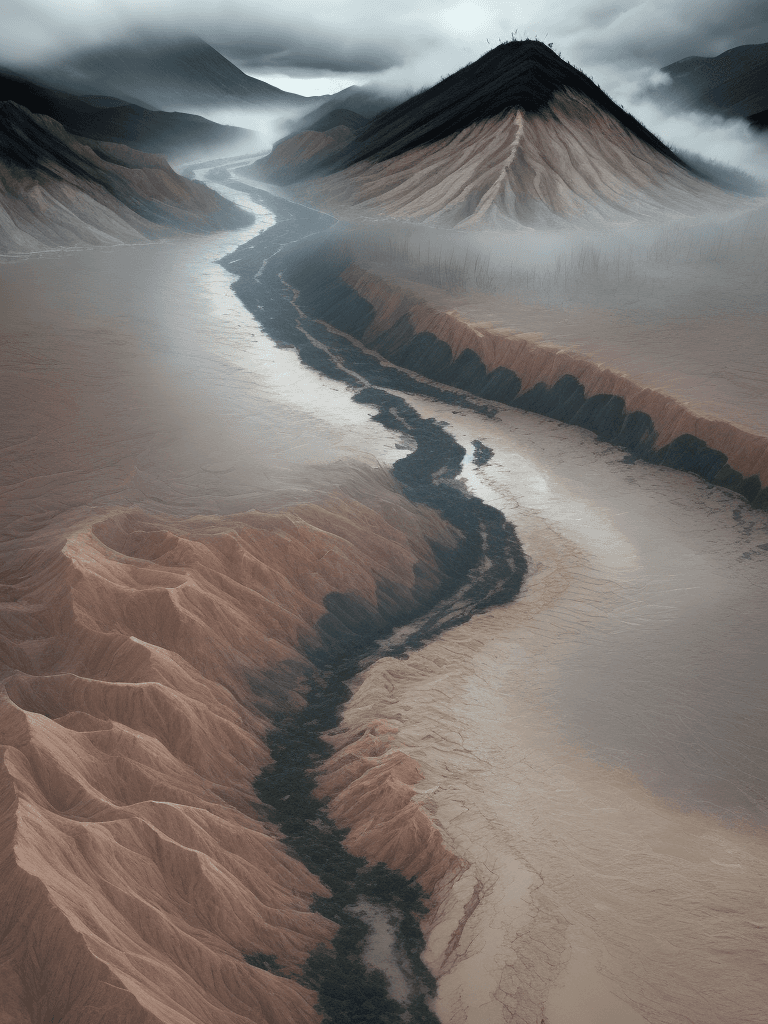 AI generated: Imagine a dramatic scene of natural disaster,
flood landslide,
contributing to the overall sense of ...