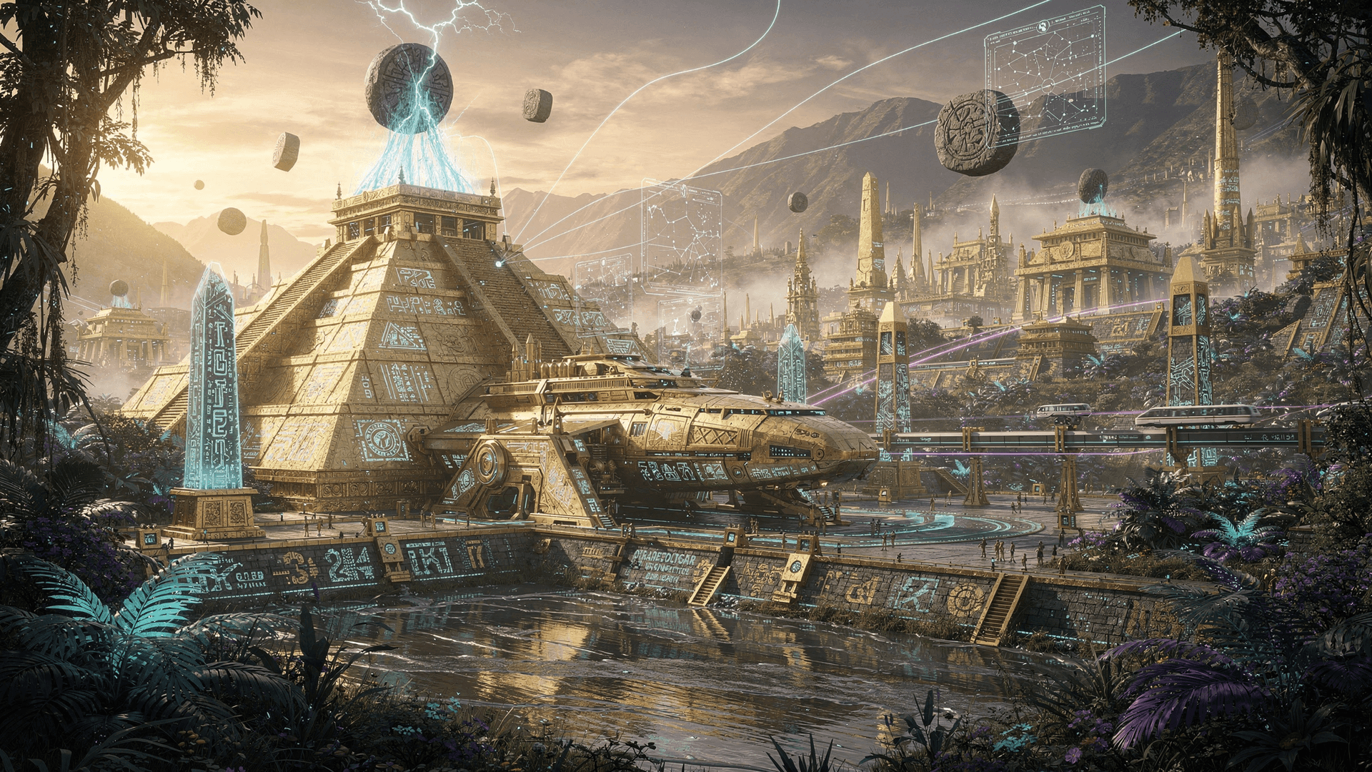 AI generated: The Tartarian Dawn: Inca Jaguars at the Transolar Depot

Core Scene & Composition:

cinematic wide-a...