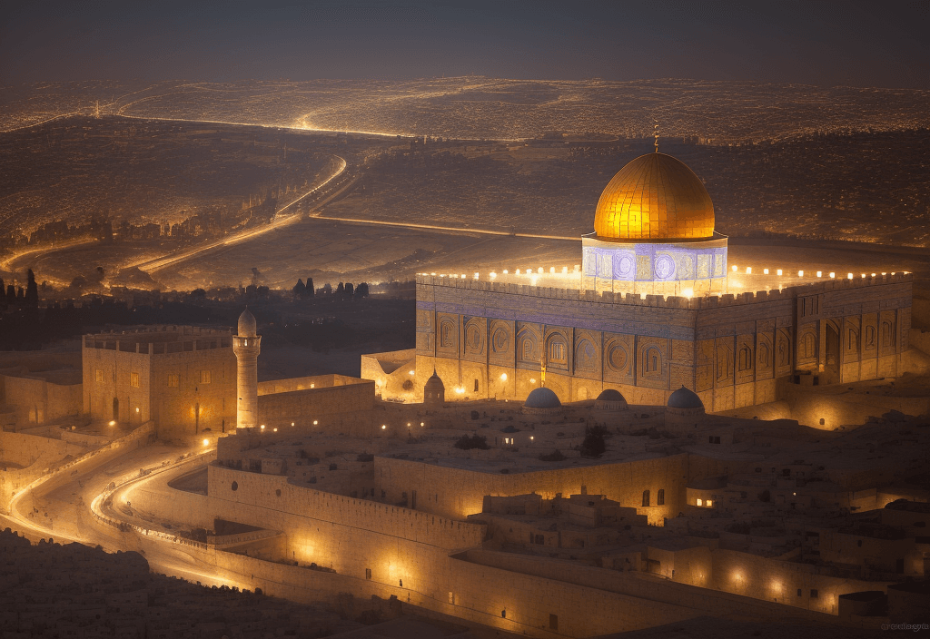 AI generated: High-resolution photography of Jerusalem fantasy