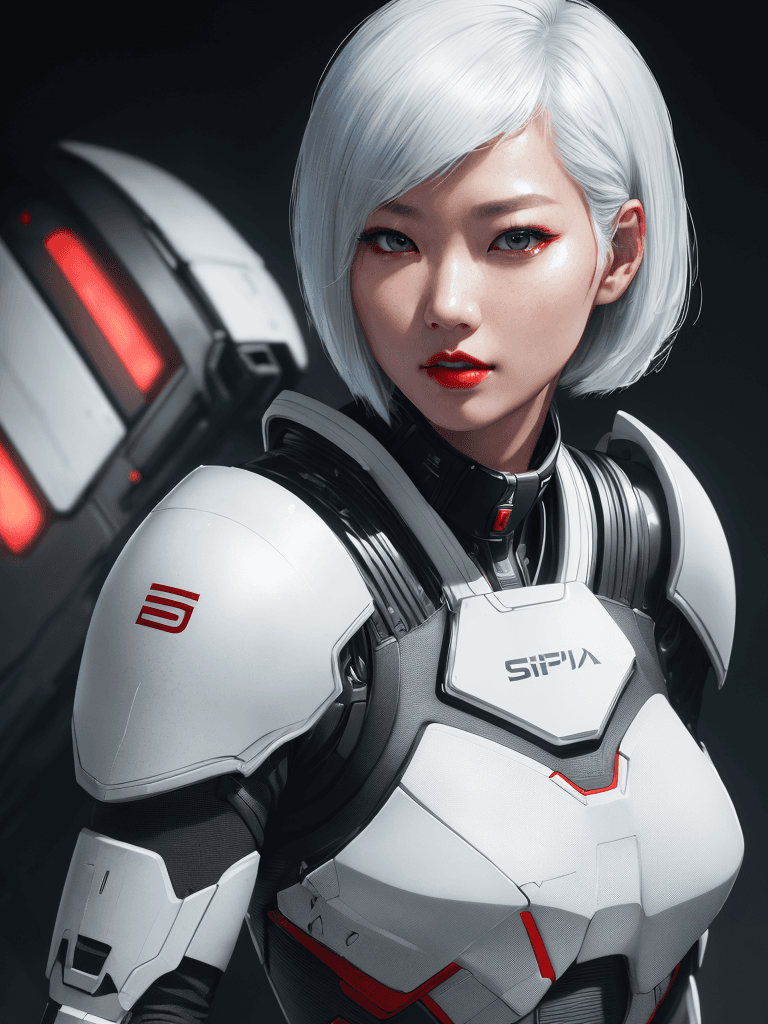 AI generated: (1girl, full body), (sci-fi action scene), Beautiful Korean woman, kpop idol, (wearing Mass Effect a...