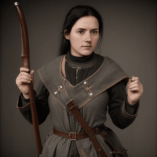 AI generated: Musket in hand, medieval, engineer, leather jerkin, renaissance, dirty looking, Pouch over shulder, ...
