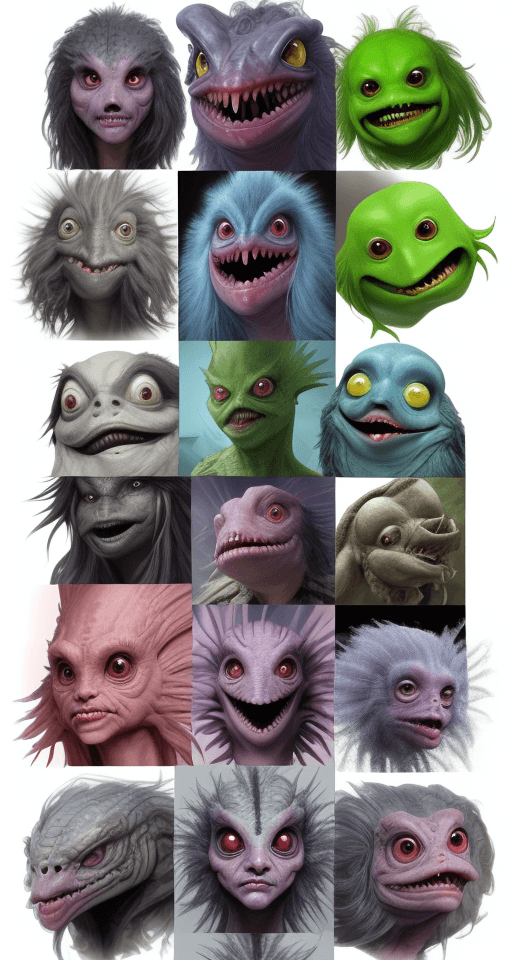 AI generated: Creature face. Non-human, non-beast, non-beast, non-bird, non-fish, non-worm, non-bacteria.